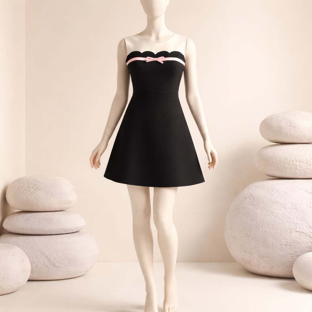 Kate Spade New York Scalloped Colorblock Bow Dress Size 6